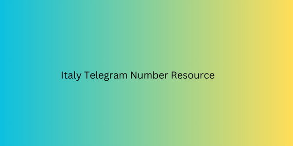 Italy Telegram Number Resource