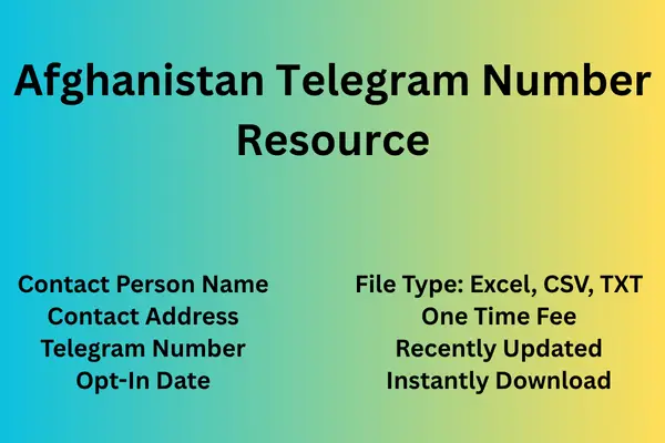 Afghanistan telegram number resource