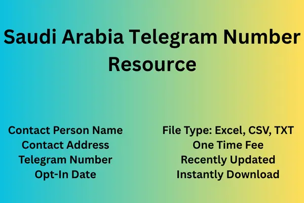Saudi Arabia telegram number resource