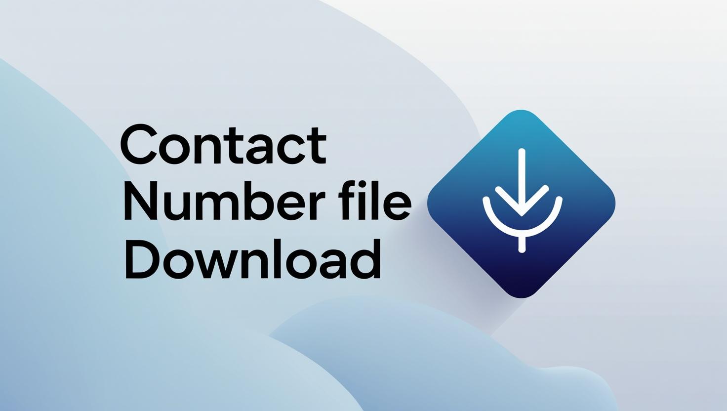 Contact number file download